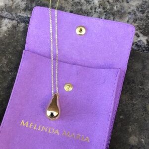 Melinda Maria Gold Teardrop Necklace